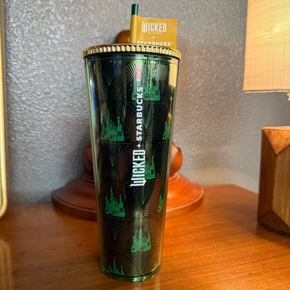 Starbucks Wicked Emerald City Green with Gold Tumbler NEW - Picture 2 of 6